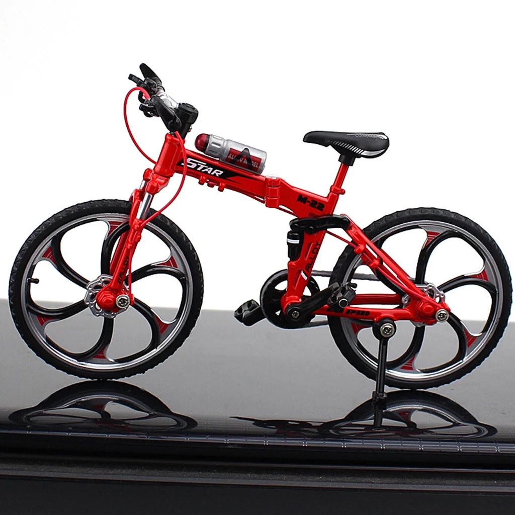 1:10 Scale Alloy Bicycle Velodrome Mountain Foldable Bike Model Crafts Racing Cycling Toy Home Decoration Birthday Gifts - Red 1:10 Scale Alloy Bicycle Velodrome Mountain Foldable Bike Model Crafts Racing Cycling Toy Home Decoration Birthday Gifts - Red