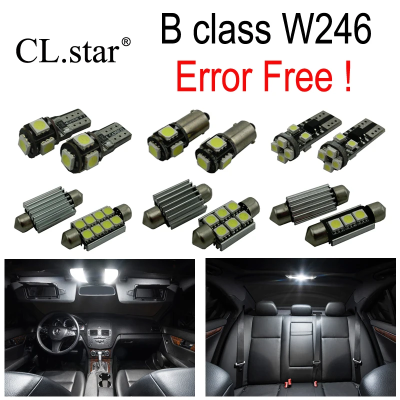 17pcs LED license plate bulb interior light Kit For Mercedes For