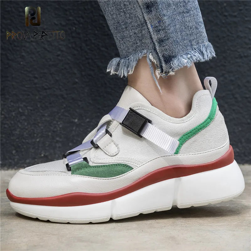 

Prova Perfetto 2018 New Free Shipping Leisure Women Shoes High Top Sneakers Buckle Women's Vulcanize Shoes Platform Brand Shoes