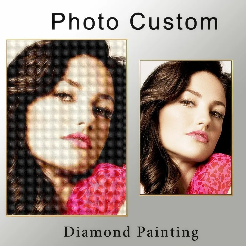 

AZQSD Diamond Painting Full Square Photo Custom Diamond Mosaic Cross Stitch Kit Diamond Embroidery Full Set Rhinestones Pictures