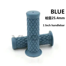 Для Harley 25,4 мм цвета доступны резиновые ручки мотоцикла рукоятки универсальные мото части Ретро алмазные мотоциклетные ручки