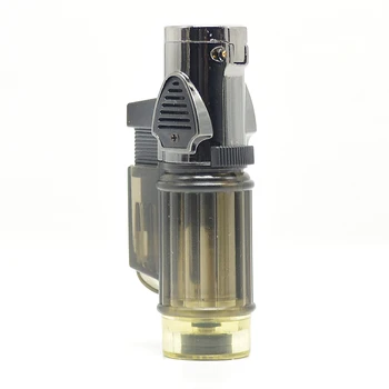 

2pcs/lot cigarette lighter Windproof Torch Jet Flame Refillable Butane gas Cigarette Cigar Lighter as christmas gite for men