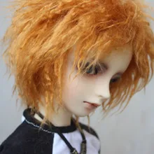 BJD кукла меховой парик Оранжевый короткие кудрявые волосы парики для 1/3 1/4 BJD DD SD MDD MSD дядюшка кукла меховые парики куклы аксессуары