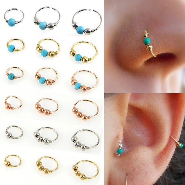 Fashion 1Pc High Quality Nostril Hoop Nose Ring Nose Earring Piercing