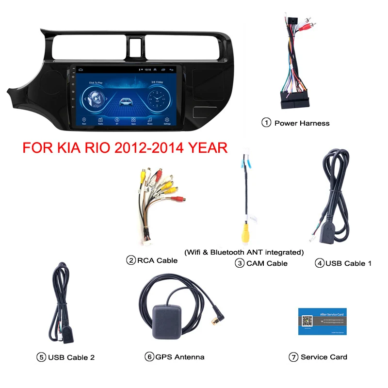 Android 8,1 автомобильный DVD мультимедийный плеер для Kia RIO K3 2012- gps Навигация стерео радио рекордер BT - Цвет: Model 2