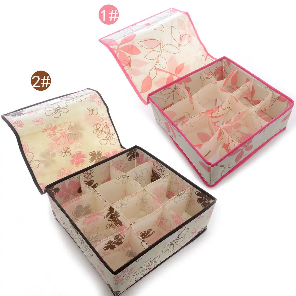 12 Grid Container Non woven Bra Underwear Socks Storage Case Box