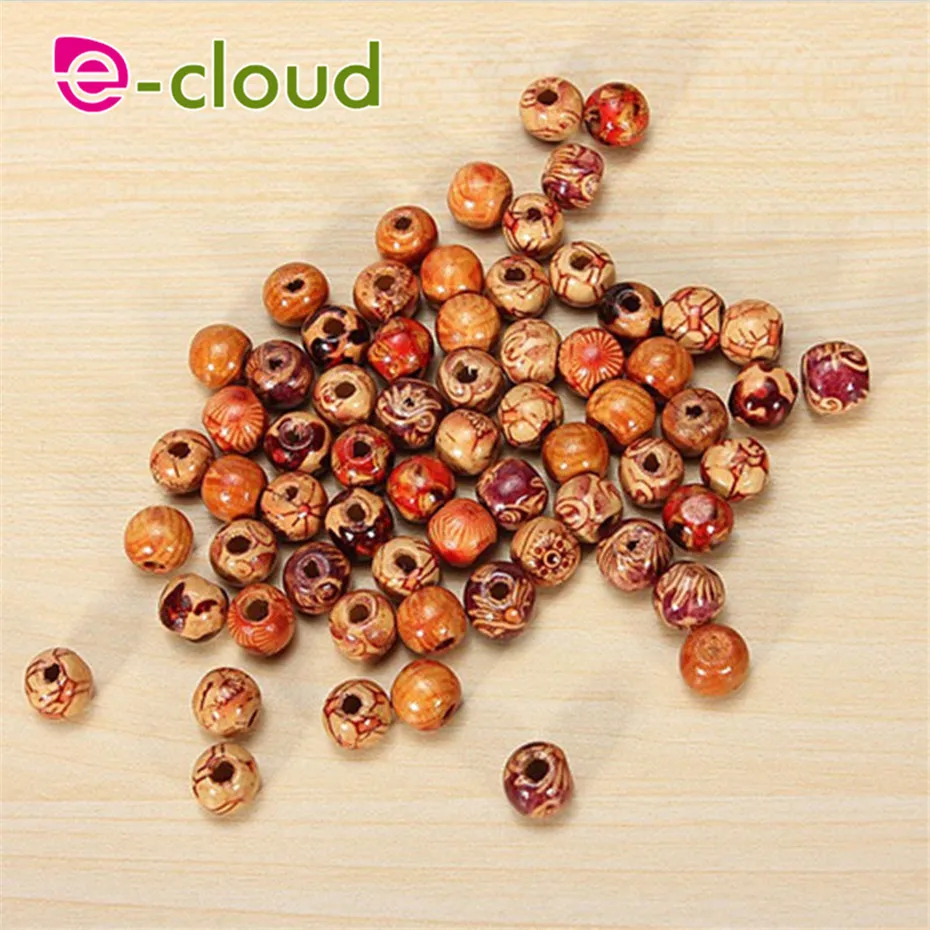 

100Pcs style Tibet Wooden Hair Beads for Dreadlocks Big Hole Dreadlock Bead/Ring For Braiding Hair Extension