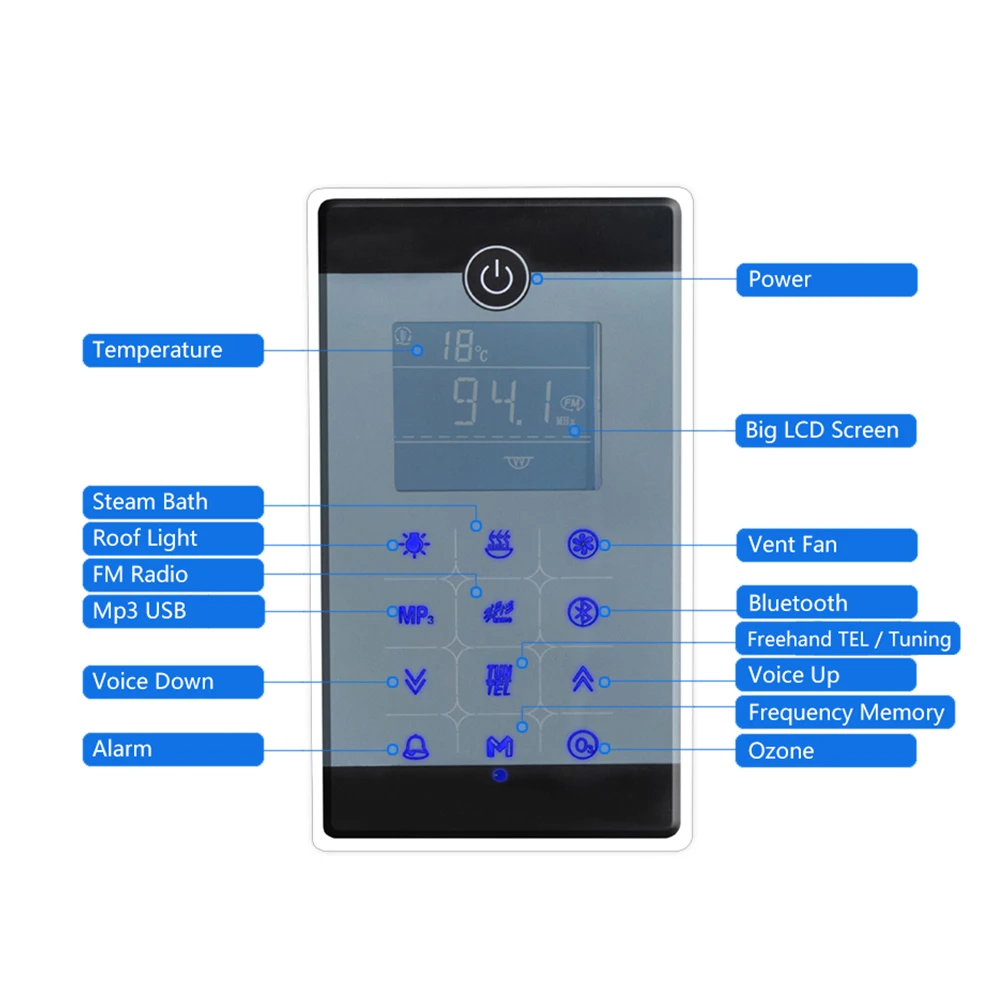 Billig IPX5 Wasserdichte Wand Montiert Stil bluetooth Nass Dampfbad Sauna Spa Bad Generator 2.8KW 110 V 240 V Mit dusche Controller