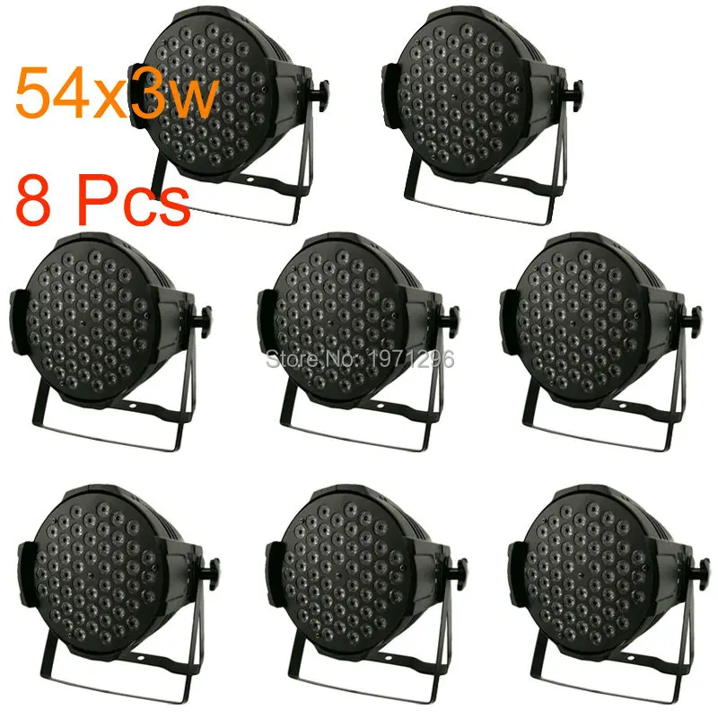 8pcs/lot  Free shipping Sale DMX Par 54X3W RGBW Stage elf Light Wash Dimming Strobe Effect Led dance Lamp lampadas eyourlife