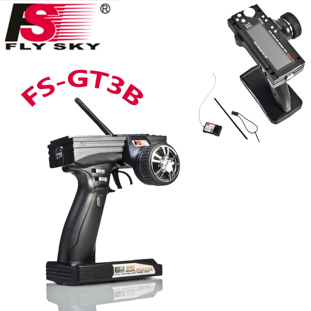 

1pcs Original Flysky FS-GT3B FS GT3B 2.4G 3CH Gun RC System Transmitter with Receiver For RC Car Boat with LED Screen Dropship