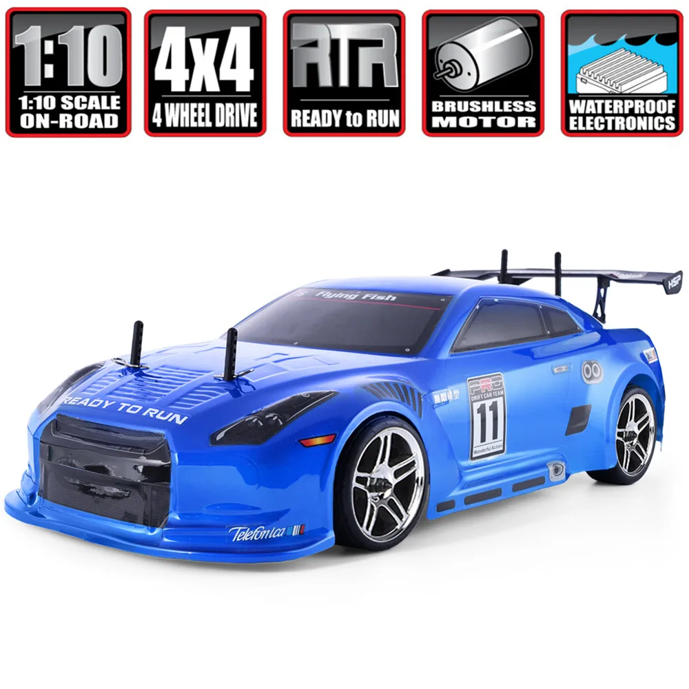 

HSP Racing Drift Rc Car 1:10 4wd On Road Brushless Lipo Remote Control Car 94123PRO Electric Power High Speed Hobby Toys for kid