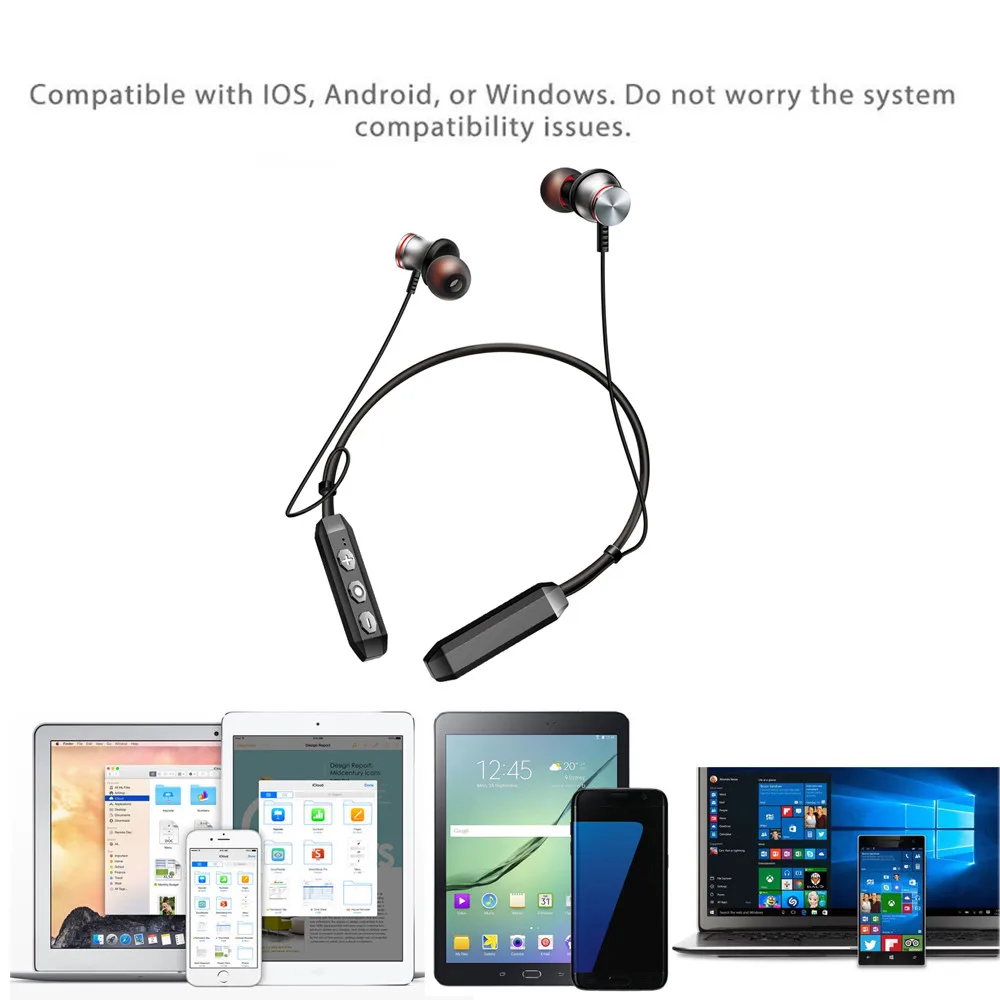 Спортивные Беспроводные Bluetooth наушники модная гарнитура стерео спортивные с