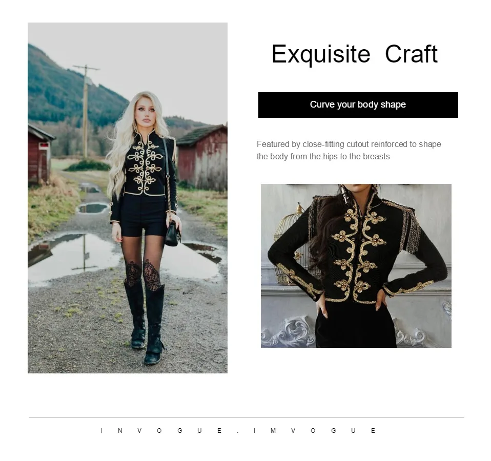 INVOGUE. IMVOGUE Новое поступление элегантные Aqqliques Цепочка Из Бисера одежда с длинным рукавом облегающий однотонный Jecket