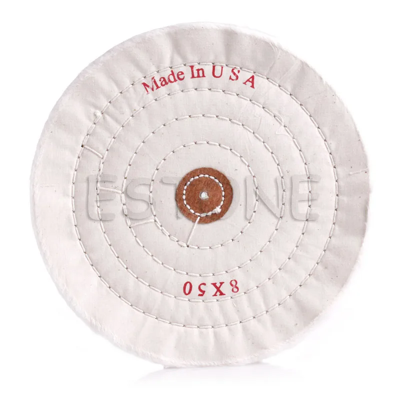 New 8'' Cloth Buffing Polishing Wheel 1/2" Arbor Buffer Polish Grinder Padin Polishing Pads