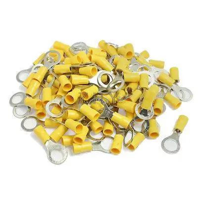 

RV5.5-10 Ring Tongue Type Pre Insulated Terminals Yellow 200pcs for AWG 12-10