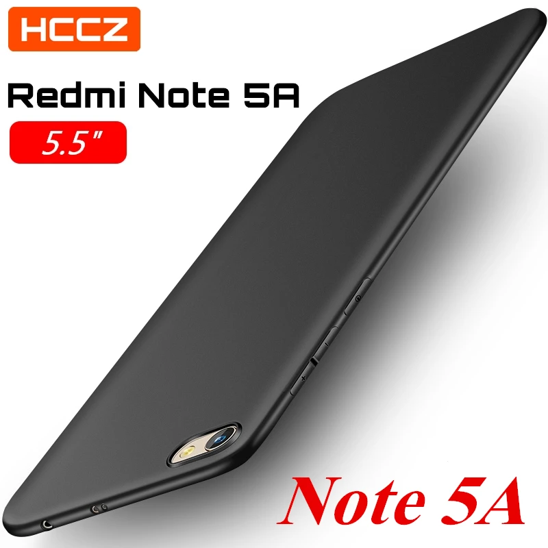 HCCZ Redmi Note 5A Matte Pure Color Soft Silicone Case for Xiaomi Non-slip Protective Cover High Quality | Мобильные телефоны и