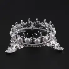 1 шт. Корона жемчужины для дизайна ногтей ручка щетка стойка держатель Серебряный Маникюр Инструменты креативная форма стиль кисти для ногтей инструмент для хранения