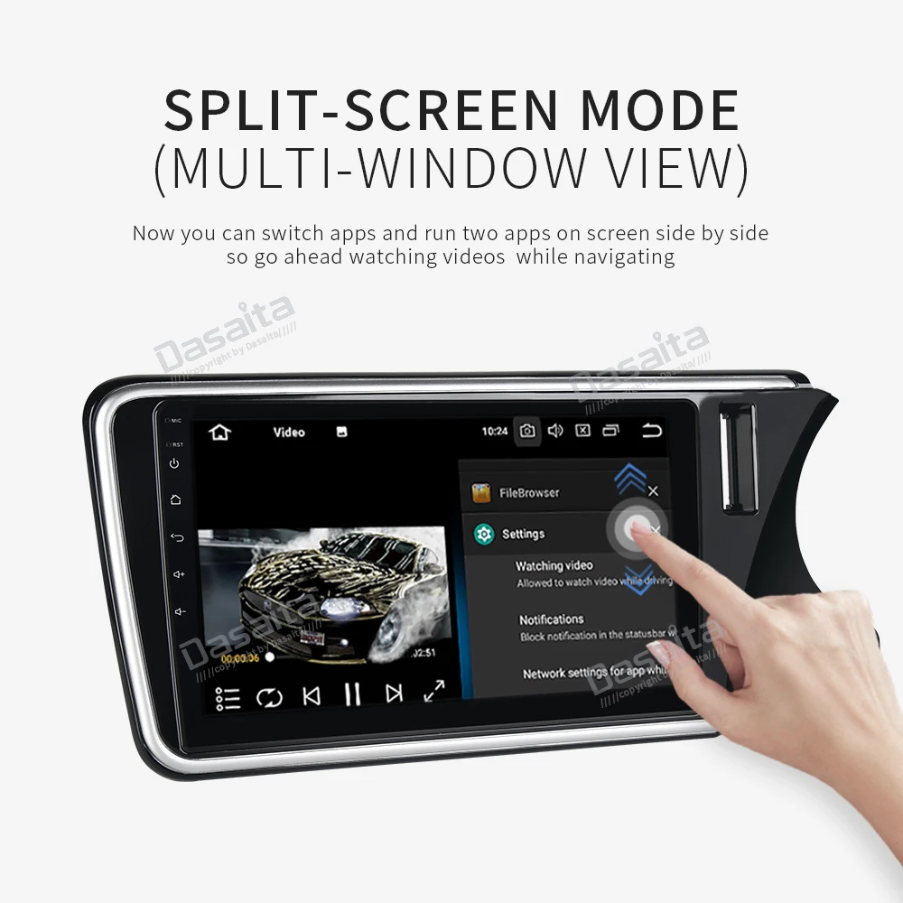 Android 9,0 автомобильный мультимедийный плеер для Honda City RHD gps с 10," ips сенсорным экраном 4*50 Вт MP3 WMA