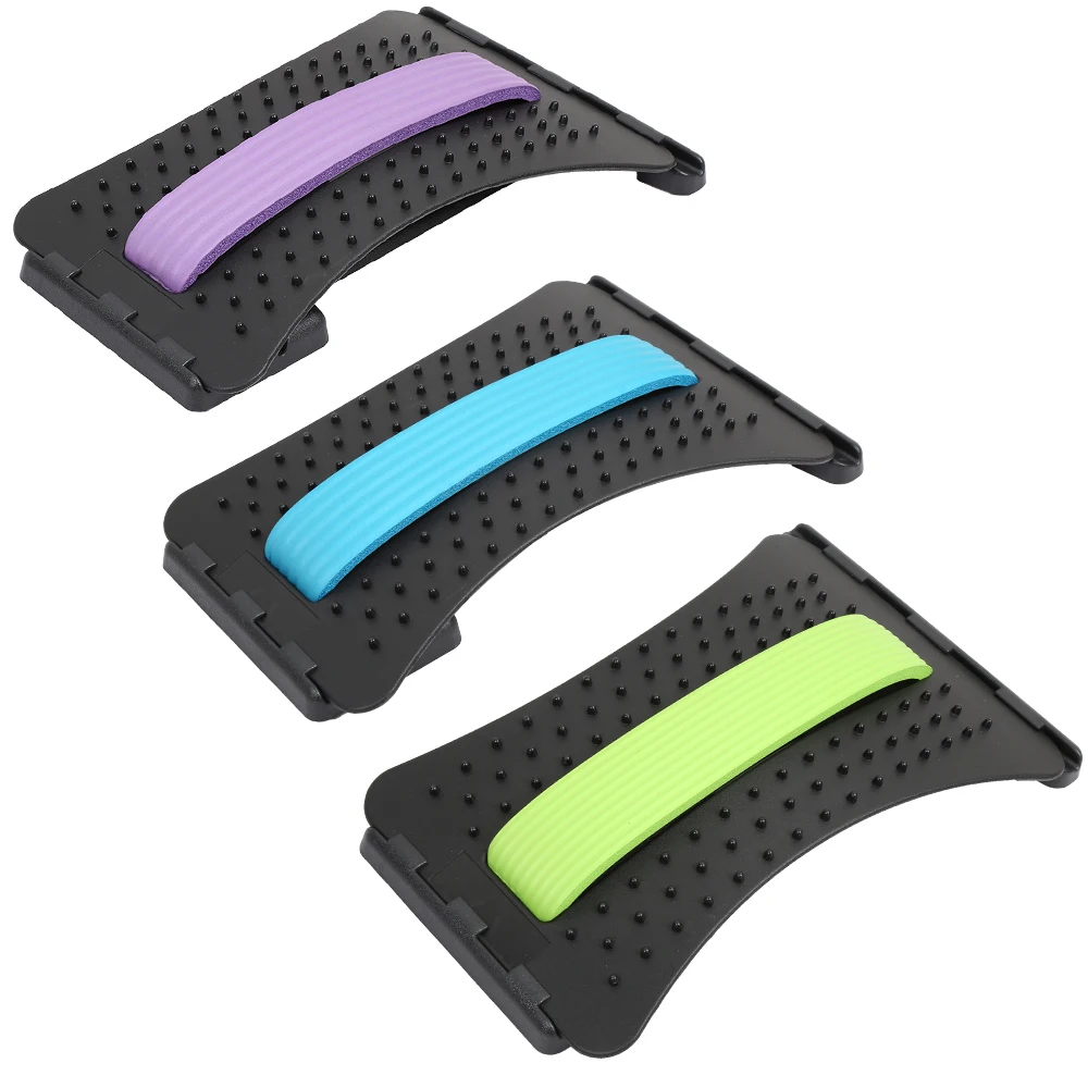 Back Massage Stretcher Lumbar Spine Support Mate Relaxation Fitness Stretch Tool Pain Relieve 3 Color Equipment |