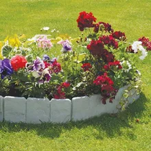 1 шт. серый садовый забор, окантовка из мощеного камня, пластиковая окантовка для газона, украшения для цветочной кровати