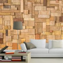 Papel pintado de madera personalizado respetuoso con el medio ambiente de beibehang moda vintage grande mural sofá tv Fondo papel de parede 3d papel de pared
