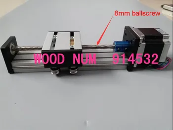

Effective Stroke 100mm T8*4 8MM T-screw Ball Screw Linear Motion Guide Moving Table Slide Rail+57 Nema 23 Stepper Motor CNC