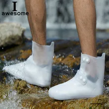 Высокие дождевые бахилы, непромокаемые сапоги, Нескользящие, для защиты обуви от пыли, чехлы, высокое качество, для женщин и мужчин, ПВХ, цельная форма, водонепроницаемые, многоразовые
