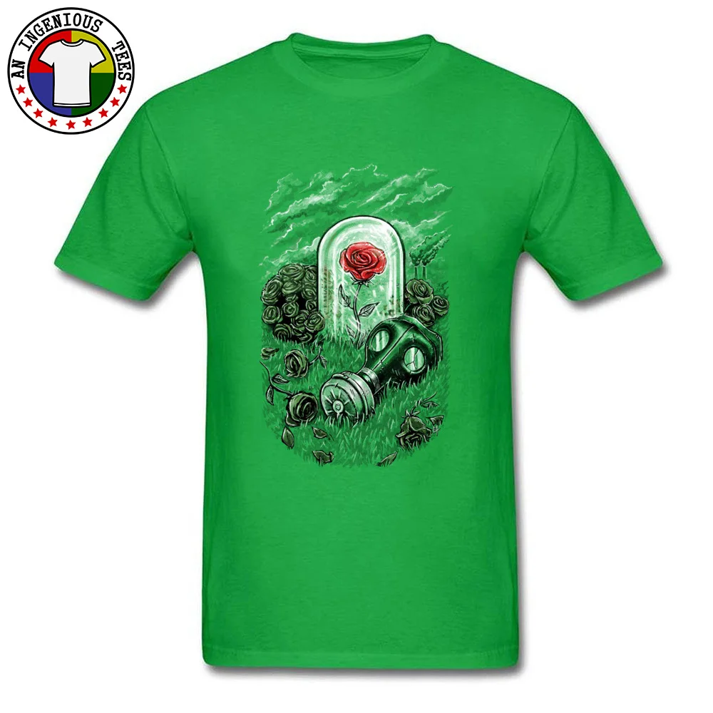 Birthday Short Sleeve Tops Tees Father Day Faddish Crewneck Cotton Fabric T Shirt Men's Top T-shirts The Last Flower On Earth The Last Flower On Earth green