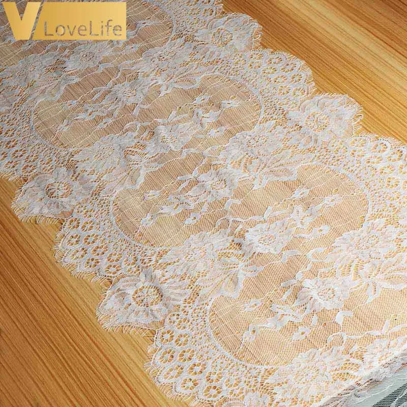14 &quotx 120&quot Свадебная настольная дорожка белая кружевная Цветочная скатерть Бохо