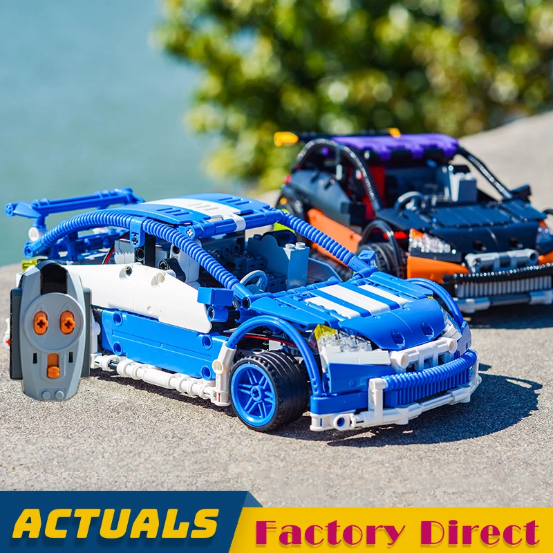 

Remote Control Racing Car Hatchback Type R 20053 20053B Technic Building Blocks with Electric Motors Bricks LegoINGlys MOC-6604