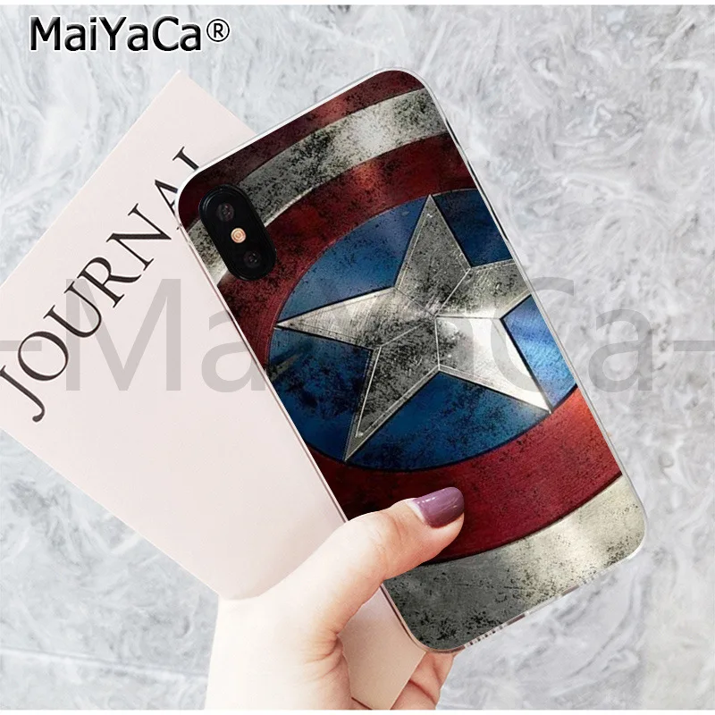 MaiYaCa Amazing Phone Case Marvel Superman Venom Shield Spiderman LOGO for iPhone 8 7 6 6S Plus X 5 5S SE 44S XS XR XS max