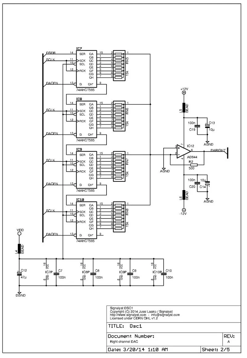 Дифференциал DSC1 DAC DSD жесткий декодер SMD компонентный набор