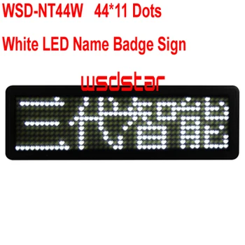 

WSD-NT44W White led name badges led name tag programmable moving led message display led Business card Luminous badges