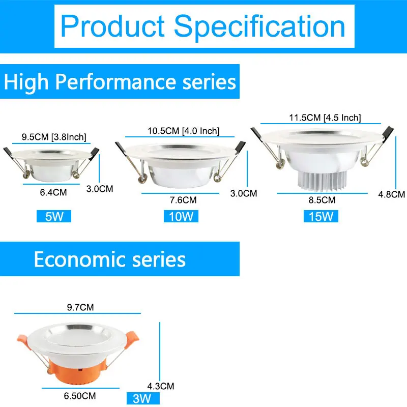 GreenEye 4 шт. серебристый белый светодиодный светильник 3 Вт 5 Вт 10 Вт 15 Вт Светодиодный светильник Встраиваемый светильник 110 В~ 220 В точечный светодиодный светильник из алюминия для потолка