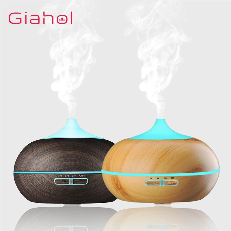 

GIAHOL 500ml Aroma Diffuser Aromatherapy Wood Grain Essential Oil Diffuser Ultrasonic Cool Mist Humidifier for Office Home