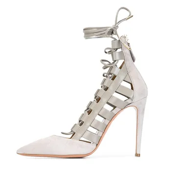 

Moraima Snc 2019 Summer New Roman Wind Cross Strap Sexy Stiletto High Heel Sandals Explosion Women's Shoes