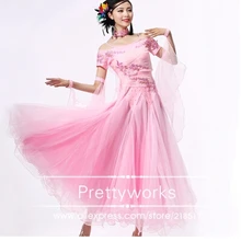 Новое современное платье для вальса, бальных танцев, костюм для соревнований, S-XXXL, 10 цветов, красный, черный, розовый, зеленый, синий, розовый