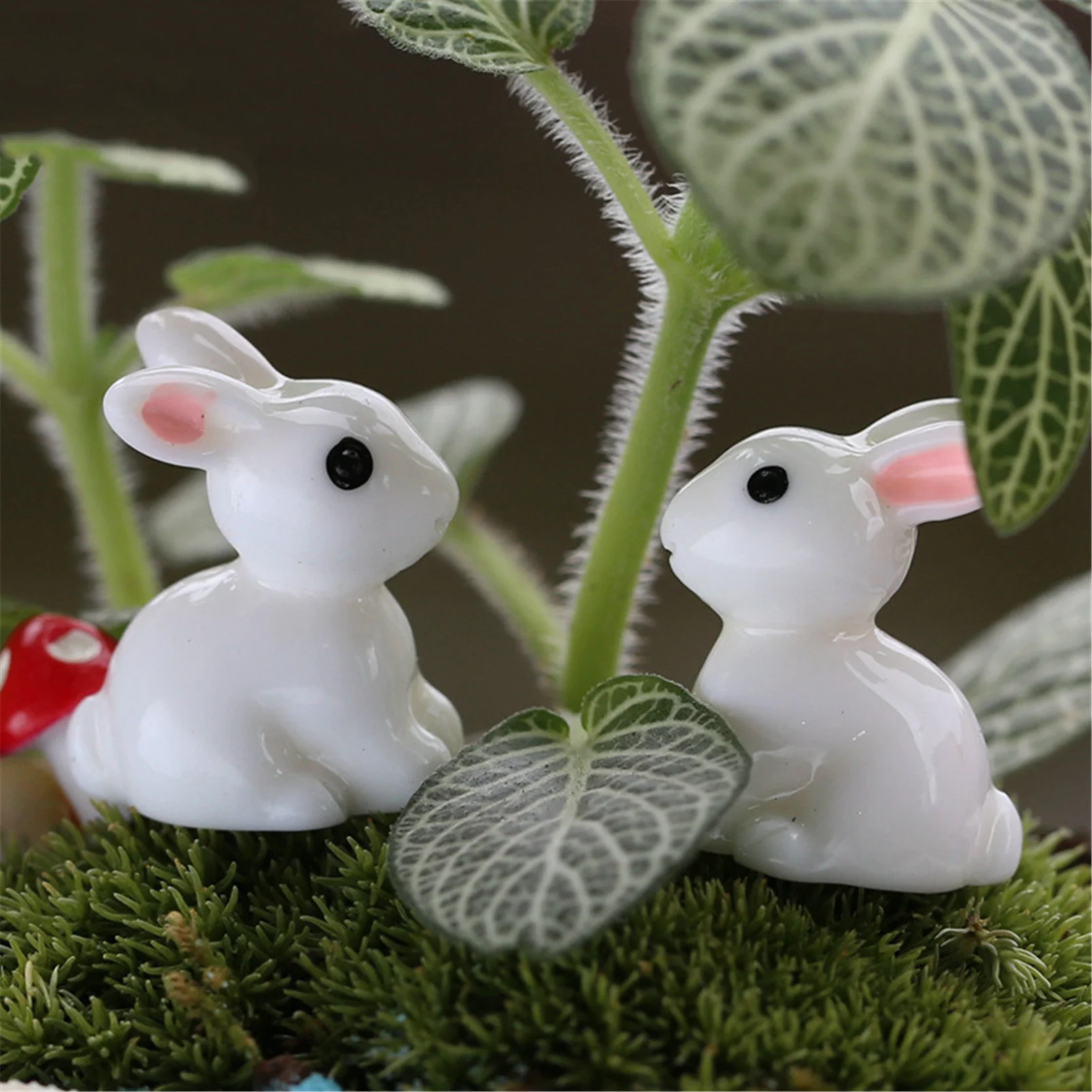Миниатюрные Мини кролики для сада 10 шт./компл.|miniatures for terrariums|miniature animalsminiatures doll |