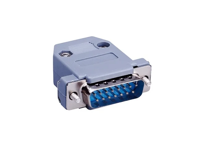 

5 PCS D-sub Connector 15 Pin 2 Row Male Pins Parallel Port D-subminiature DB15 Plug Two Row Shell Plastic Case Solder Wire Cable