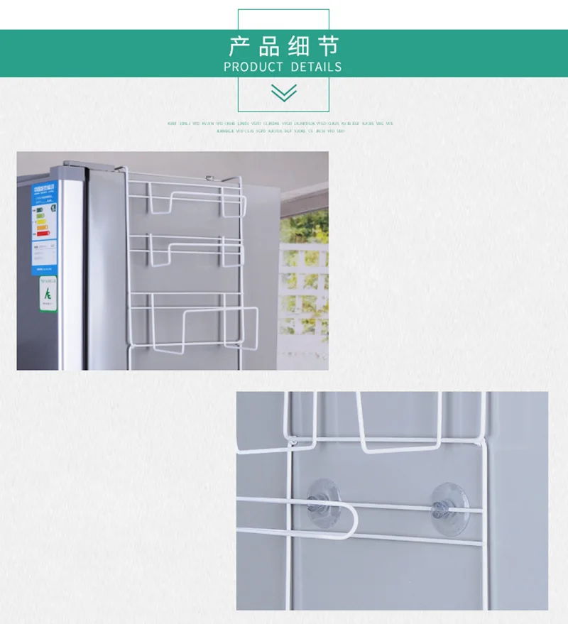 Кухня вися холодильник Side держатель для хранения 6-яруса холодильник полочки-органайзеры Кухня поставки стеллаж