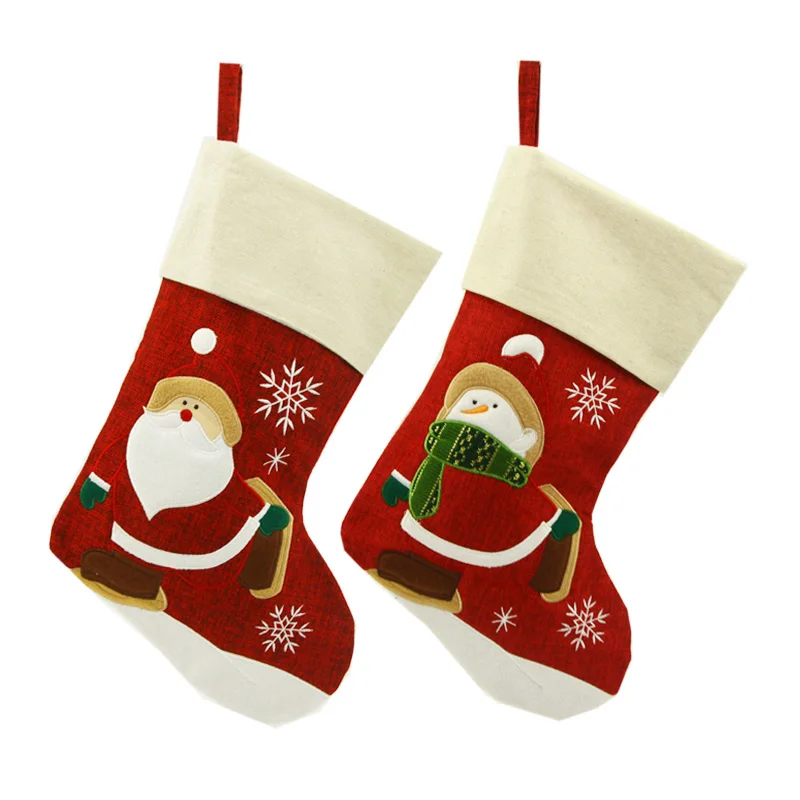 Free shipping lovely 2pcs/lot Christmas Stocking 18" Santa Claus