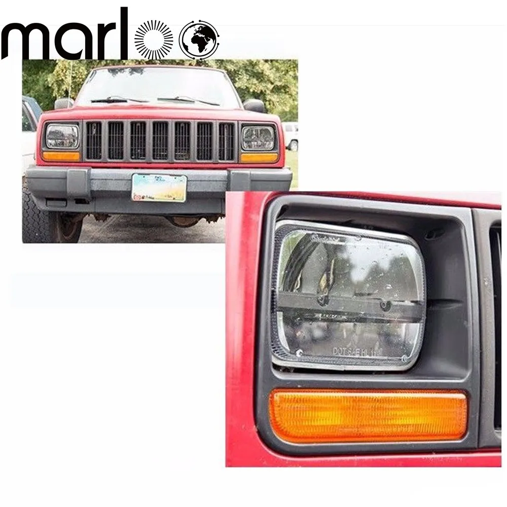 Светодиодный проектор Marloo для Jeep Cherokee XJ MJ Comanche черный светодиодный фонарь 2 шт. | Отзывы и видеообзор