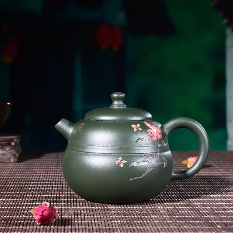 

Yixing recommended quality goods all hand famous ore gourd chlorite clay pot of kung fu tea tea set wholesale