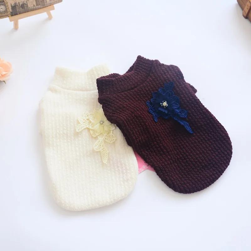 

Pet Dog Sweater For Small Dogs Chihuahua Dachshund Knit Sweater Dog/Cat Jumper 2 Colors Puppy Coat Knitting Pet Dog Sweaters S-L