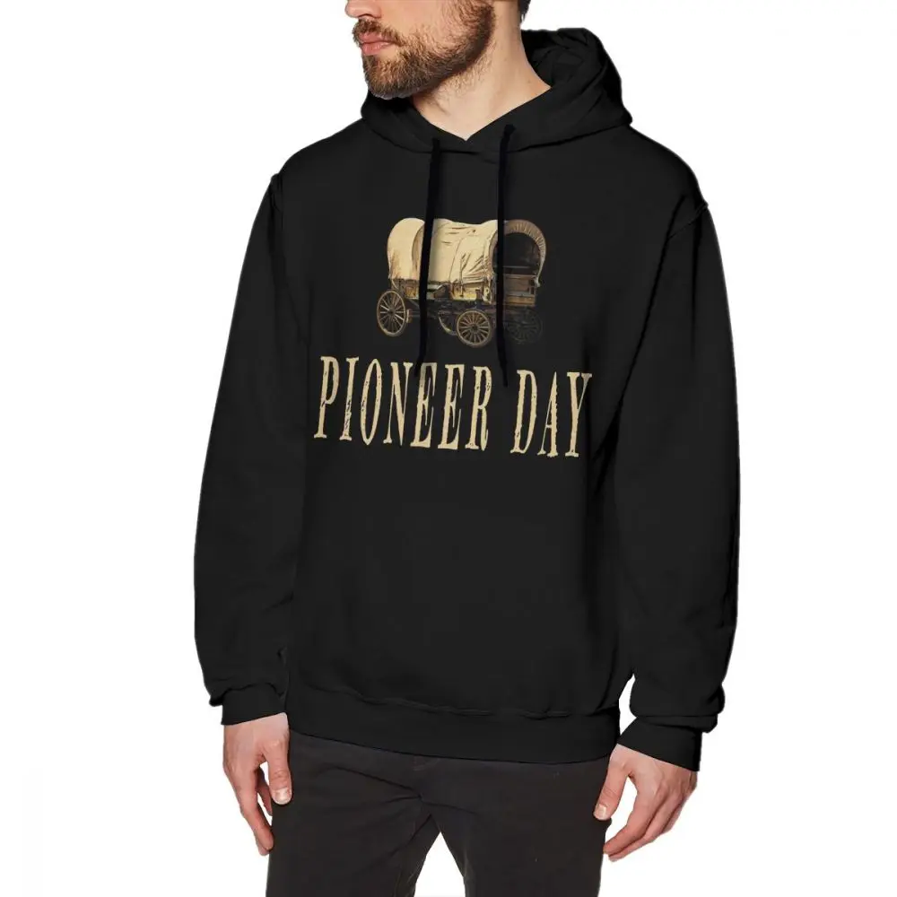 

Mormon Hoodie Pioneer Day Mormon Design Hoodies XXX Long Length Pullover Hoodie Loose Black Nice Autumn Cotton Mens Hoodies