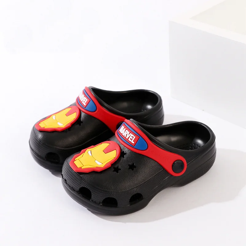 Летние детские сандалии для мальчиков детская пляжная обувь с отверстиями дети Человек-паук Железный человек Капитан Америка обувь для девочек детские сандалии для ванной