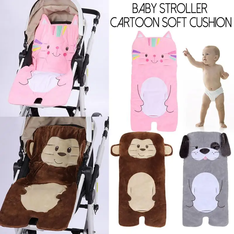 

Thick Baby stroller mat cushion Cartoon infant Seat Padding Baby Pram Liner Pad Cushion Stroller Accessory Seat Pad Mattress S3