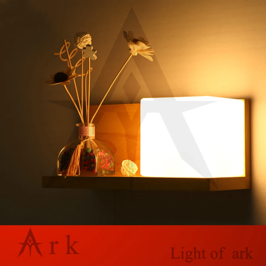 Modern Wooden LED Wall (?)_/? Lamp Lamp Bed Room Bedside ? Natural Natural Solid Wood white ...