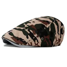 Модный Камуфляжный берет, хлопковая Мужская винтажная Кепка Boinas, плоская кепка для мужчин и женщин, кепка, Солнцезащитная плоская кепка, кепка Newsboy, козырьки