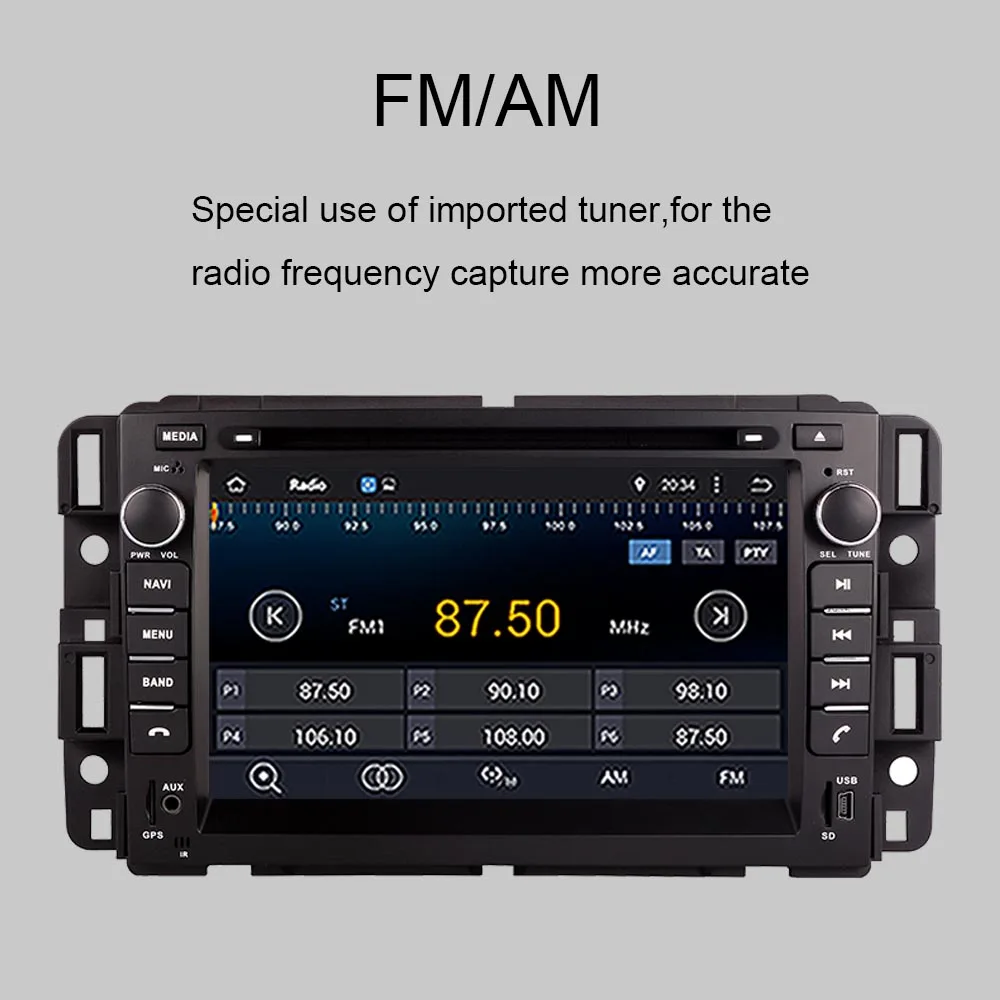 Discount Android 9.0 Car GPS Navigation For GMC Yukon/Tahoe/Acadia/Buick Enclave/CHEVROLET Suburban 2007-2012 WIFI Car multimedia player 4